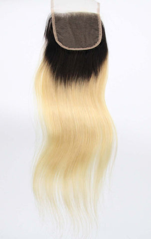 13"x4" Dark Root Blonde Lace Frontal