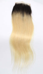 4"x4" Dark Root Blonde Lace Closure