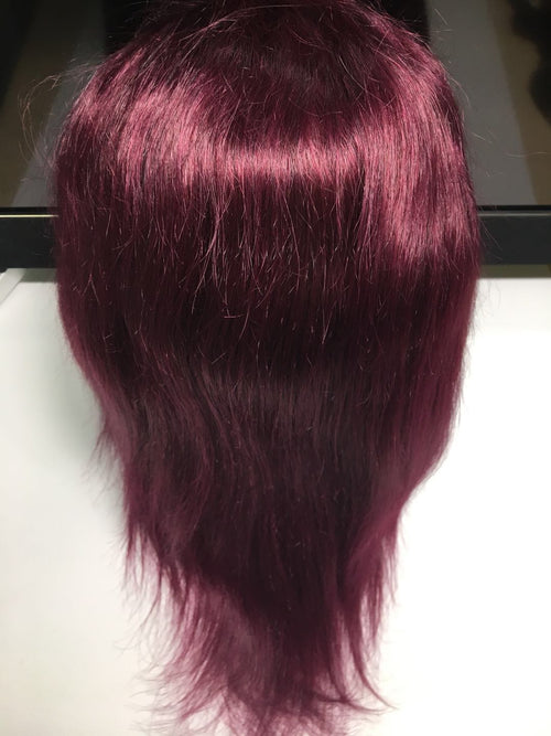 1 12" Bright Red(burgundy) Frontal Lace Wig