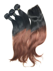 3 Bundle Custom Colored Dark Brown Straight